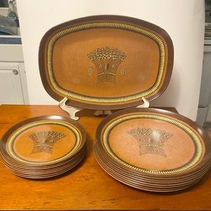 •Vintage• George Briard 17 Melamine Wheat Dishes